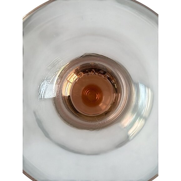 Luminarc France Pink Stem Wine Glasses Set of 4 Blush Footed Vintage Barware - Picture 7 of 7